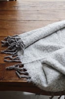 بطانية منسوجة - رمادي