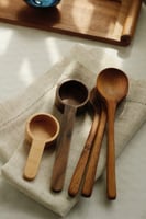 ملعقة قهوه خشب داكن- كبيرة