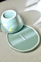 كوب مع صحن سيراميك