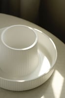 إناء زرع سيراميك - أبيض