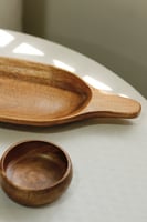 طقم مائده صحن ووعاء خشبي