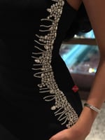 فستان سهرة تب مزين بالكريستال اللامع