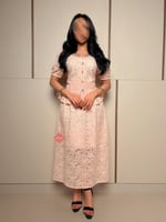 طقم راقي بلوزة و تنورة بتصميم مزينه بالدانتيل الرا...