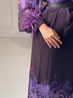 فستان مشجر شيفون بنقشة زهور ساحرة و اكمام مزينة با...