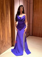 فستان سهرة كريب كورسيه ستايل توب ناعم