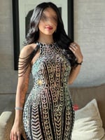 فستان سهرة ماسك بترتر لامع مميز بالوان متعدده وخرز...