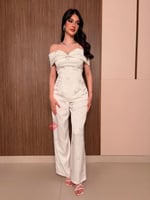 طقم بنطلون و بلوزة ستايل اوف شولدر