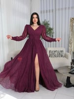 فستان سهرة دانتيل كورسيه طويل راقٍ