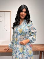 جلابية مشجرة مزينة باللؤلؤ و نقشات الزهور