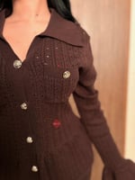 طقم راقي قميص بأزرار و تنورة بقصة حورية البحر