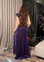 فستان سهرة طويل بستايل ون شولدر مميز