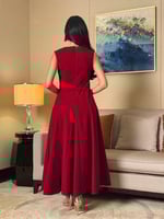 فستان كت عودي نقش زهور