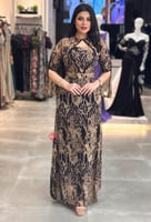 فستان مشجر برنت تايجر مزين بالفصوص