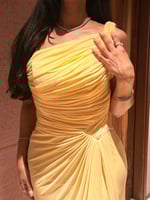 فستان سهرة ون شولدر خامة تل