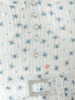 فستان ميد بناتي مشجر بقمماش الدانتيل المطرز بالترت...