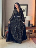 فستان مشجر نسائي باكمام طويلة برنت تايجر