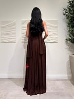 فستان سهرة ناعم تب بليسيه بكلوش