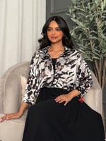 فستان شيفون برنت تايجر عالصدر