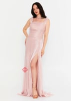 فستان سهرة طويل ناعم ستايل كت