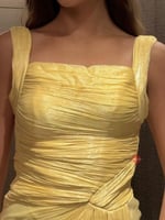 فستان سهرة طويل ناعم بليسيه ستايل كت