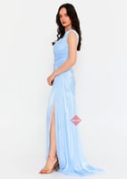 فستان سهرة طويل ناعم ستايل كت