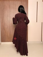 فستان ناعم ستايل اكمام طويلة واسعة