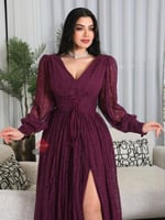 فستان سهرة دانتيل كورسيه طويل راقٍ