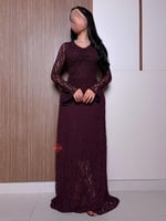 فستان طويل ستايل حورية بحر بخامة الدانتيل الفاخرة