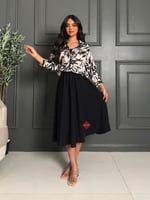 فستان شيفون برنت تايجر عالصدر