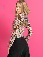 بلوزة استرتش تل مرصعه بحجار ستايل فرعوني