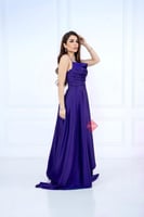 فستان سهرة ساتان تب ستايل درابيه