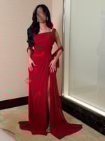 فستان سهرة ون شولدر خامة تل