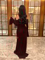 فستان سهرة ناعم اوف شولدر ستايل اكمام واسعة