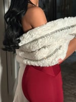 فرو سهره ناعم مزين كريستال فاخر