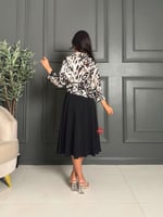 فستان شيفون برنت تايجر عالصدر