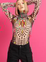 بلوزة استرتش تل مرصعه بحجار ستايل فرعوني