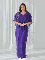 فستان شيفون ناعم طويل طبقات نسائي