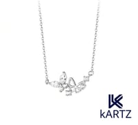 بوكيه kartz ورد صناعي منوع مع عقد فضه عيار 925