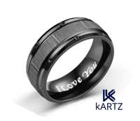 تنسيق kartz ورد أبيض مع خاتم kartz رجالي