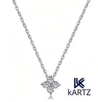 بوكيه kartz ورد صناعي أحمر مع عقد Kartz فضه عيار 9...