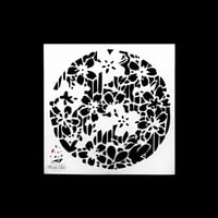 246 - ورق استنسل طبعة زهور 13سم * 13سم