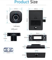 قفل ادراج ببصمة ذكي