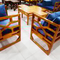 طقم كراسي خشب مع جلسات