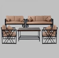 طقم كراسي حديد مع جلسات