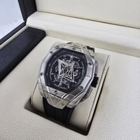 ساعه هوبلت سانج بلو فضي