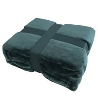 بطانية مخمل سادة مفرد 170×220 سم فيروزي - مفرشي