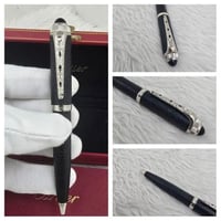 قلم كارتيرباشا اسود فص اسود نقش اسلامي جلد