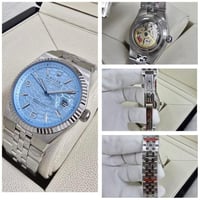 ساعة رولكس لاند دويلر فصي مع ازرق