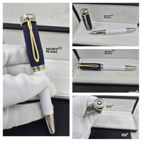 قلم مونت بلانك جاين أوستن كحلي أبيض ذهبي