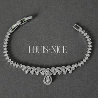 طقم زركون فضي